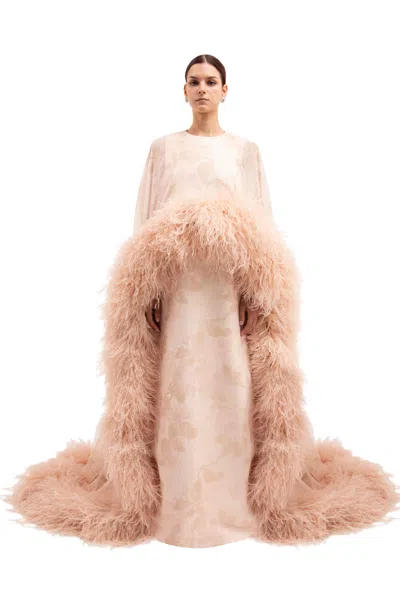 Richard Quinn Feather Hannah Gown In Black