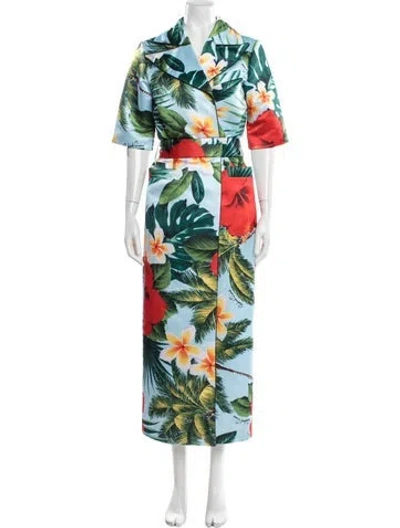 Pre-owned Richard Quinn Floral Print Coat In Multi