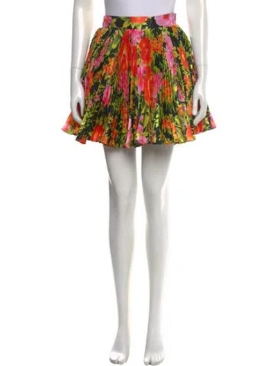 Pre-owned Richard Quinn Floral Print Knee-length Skirt In Black