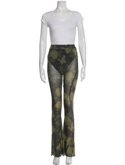 Pre-owned Richard Quinn Floral Print Pant Set In Green