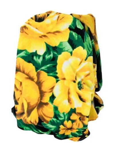 Pre-owned Richard Quinn Floral Print Wide Leg Pants W/ Tags In Green