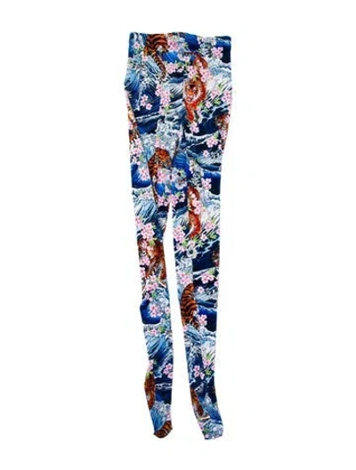Pre-owned Richard Quinn Graphic Print Skinny Leg Pants W/ Tags In Multi