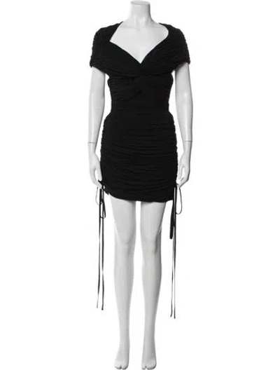 Pre-owned Richard Quinn Halterneck Mini Dress W/ Tags In Black