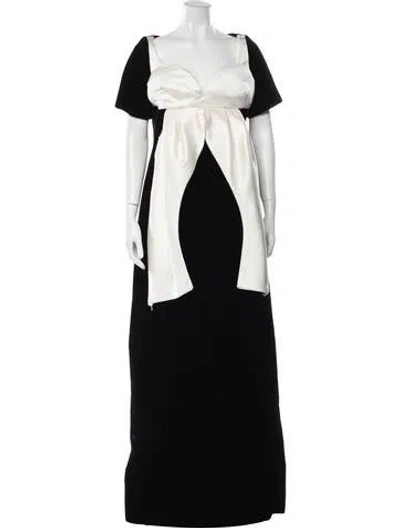 Pre-owned Richard Quinn Silk Long Dress In Black/neutrals