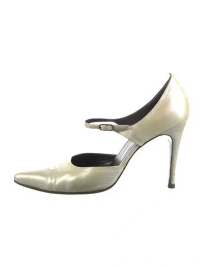 Pre-owned Richard Tyler Leather D'orsay Pumps In Transparent