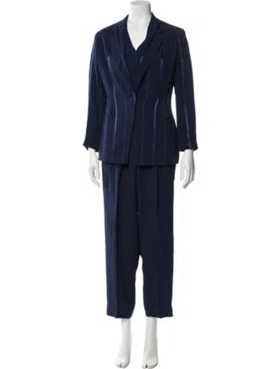 Pre-owned Richard Tyler Pantsuit In Blue