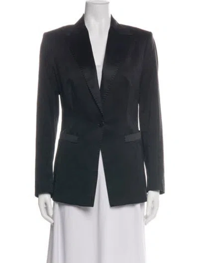 Pre-owned Richard Tyler Patterned Blazer In Green
