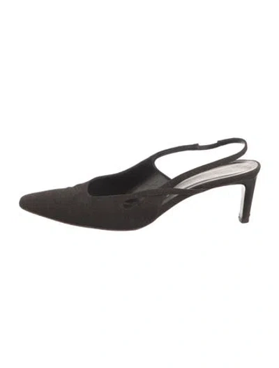 Pre-owned Richard Tyler Slingback Pumps In Brown