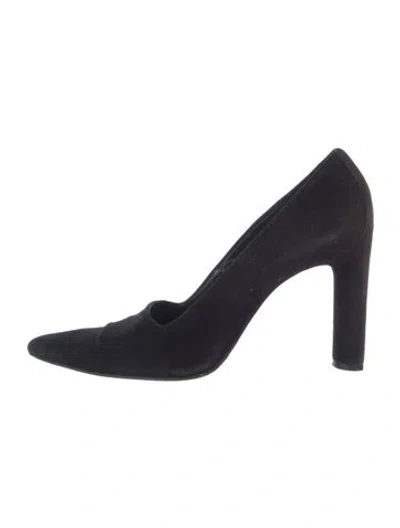 Pre-owned Richard Tyler Suede Pumps In Black