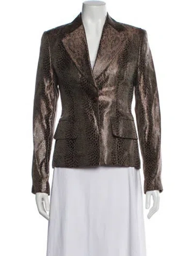 Pre-owned Richard Tyler Vintage 1990's Blazer In Brown