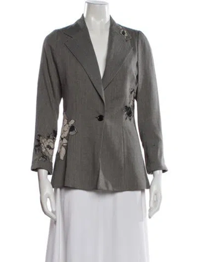 Pre-owned Richard Tyler Vintage 1990's Blazer In Gray