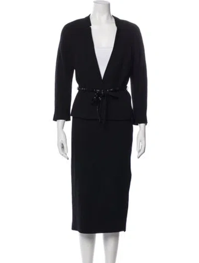 Pre-owned Richard Tyler Vintage 1990's Skirt Suit In Black