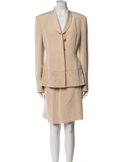 Pre-owned Richard Tyler Vintage 1990's Skirt Suit In Neutral