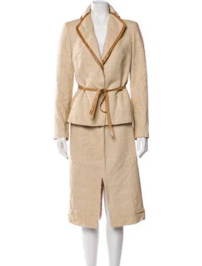 Pre-owned Richard Tyler Vintage 1990's Skirt Suit In Neutral