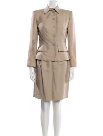 Pre-owned Richard Tyler Vintage 1990's Skirt Suit In Neutral