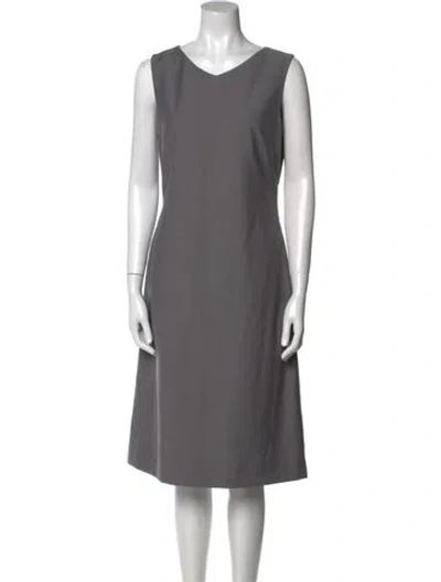 Pre-owned Richard Tyler Vintage Knee-length Dress In Gray