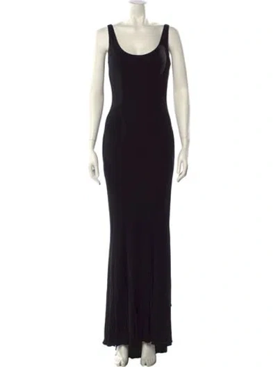 Pre-owned Richard Tyler Vintage Long Dress In Black