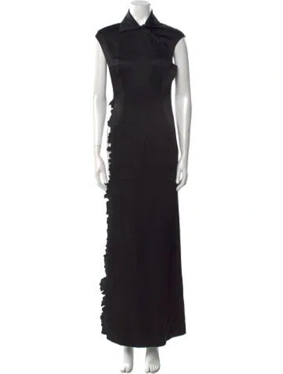Pre-owned Richard Tyler Vintage Long Dress In Black