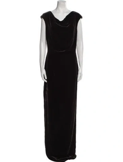 Pre-owned Richard Tyler Vintage Long Dress In Black