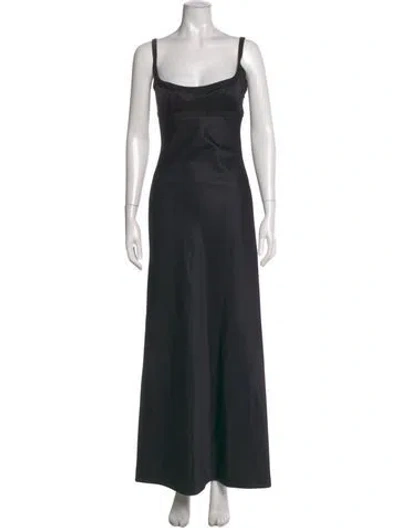 Pre-owned Richard Tyler Vintage Long Dress In Black