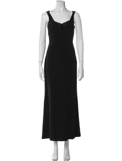 Pre-owned Richard Tyler Vintage Long Dress In Black