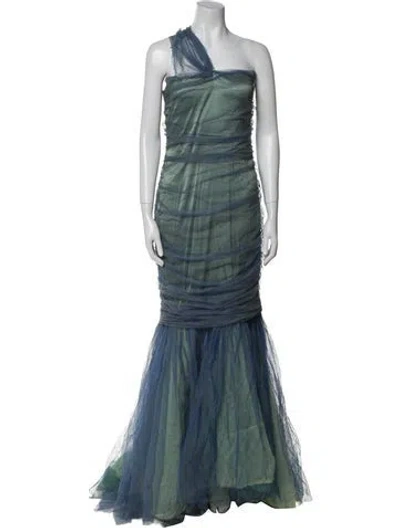 Pre-owned Richard Tyler Vintage Long Dress In Blue