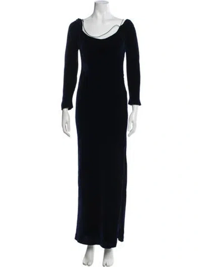 Pre-owned Richard Tyler Vintage Long Dress In Blue