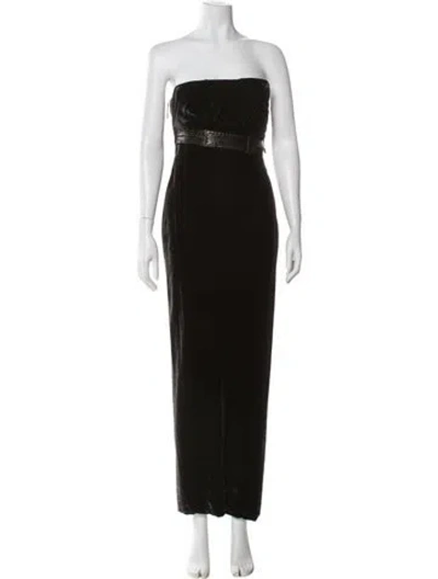 Pre-owned Richard Tyler Vintage Long Dress In Brown