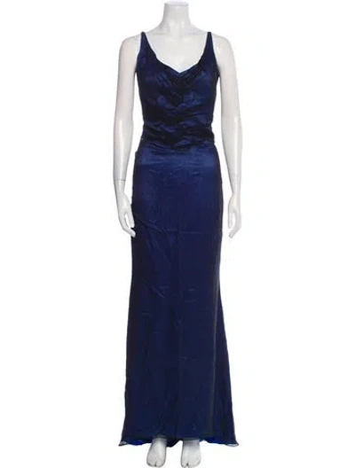 Pre-owned Richard Tyler Vintage Long Dress In Multi