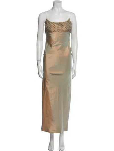 Pre-owned Richard Tyler Vintage Long Dress In Neutral