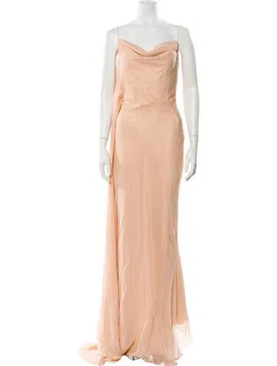 Pre-owned Richard Tyler Vintage Long Dress In Neutral