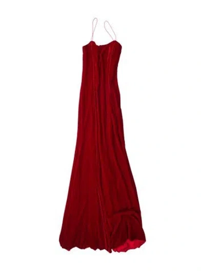 Pre-owned Richard Tyler Vintage Long Dress In Red