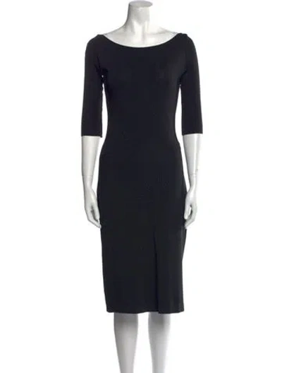 Pre-owned Richard Tyler Vintage Midi Length Dress In Black