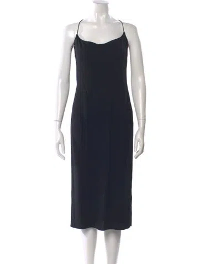Pre-owned Richard Tyler Vintage Midi Length Dress In Black