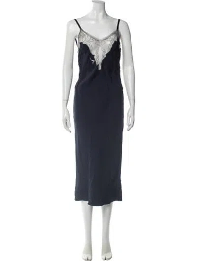 Pre-owned Richard Tyler Vintage Midi Length Dress In Blue
