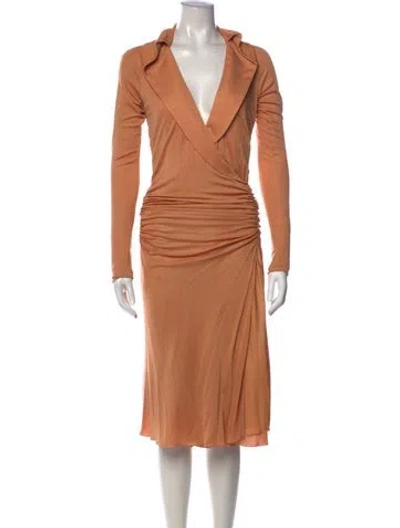 Pre-owned Richard Tyler Vintage Midi Length Dress In Neutral