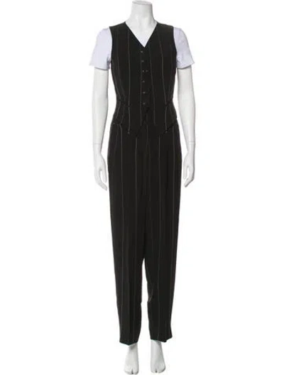 Pre-owned Richard Tyler Vintage Silk Pant Set In Black