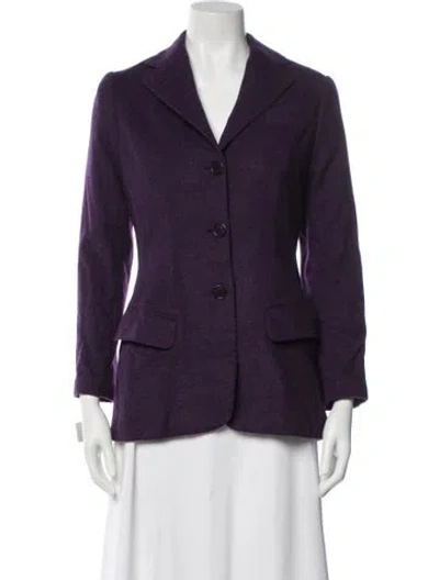 Pre-owned Richard Tyler Wool Blazer In Purple