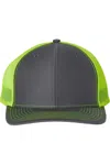 Richardson Adjustable Snapback Trucker Cap In Black