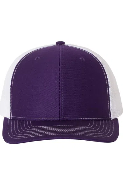 Richardson Adjustable Snapback Trucker Cap In Purple
