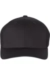 Richardson Fitted Trucker With R-flex Cap In Black