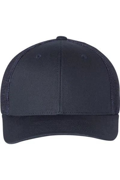 Richardson Fitted Trucker With R-flex Cap In Blue