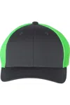 Richardson Fitted Trucker With R-flex Cap In Blue