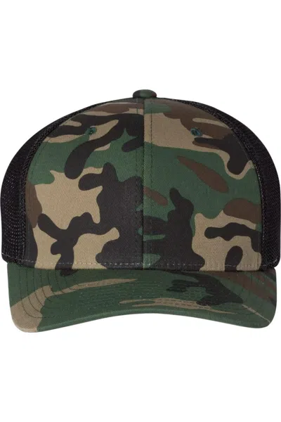 Richardson Fitted Trucker With R-flex Cap In Green