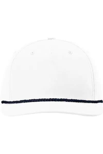 Richardson Five Panel Classic Rope Cap In White