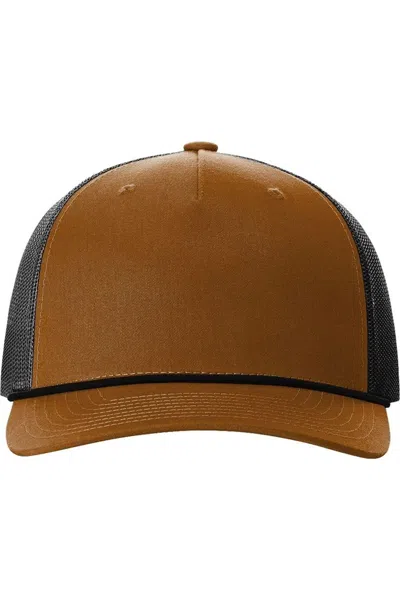 Richardson Five-panel Trucker With Rope Cap In Brown