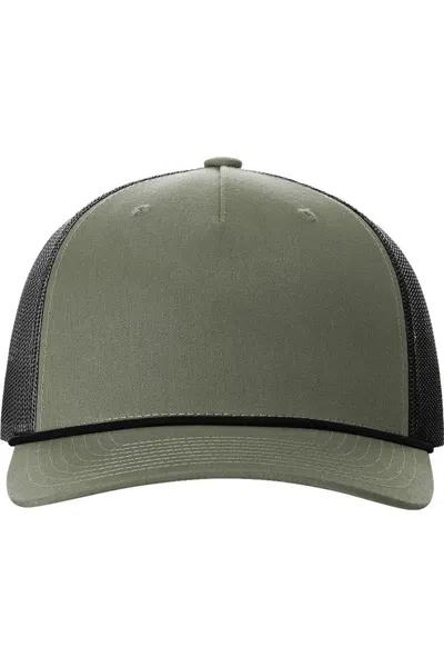 Richardson Five-panel Trucker With Rope Cap In Green