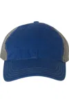 Richardson Garment-washed Trucker Cap In Blue