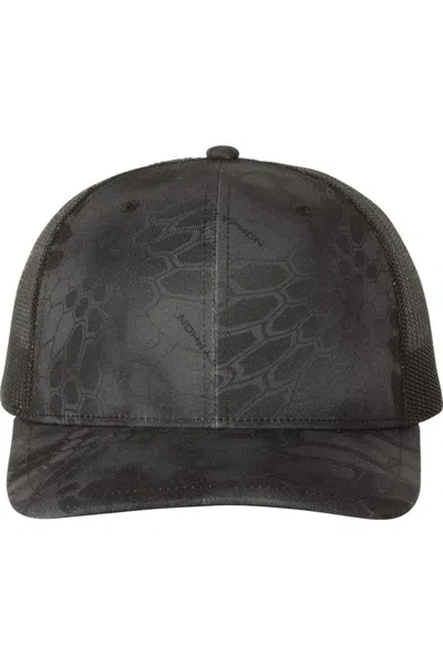 Richardson Patterned Snapback Trucker Cap In Gray