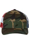 Richardson Printed Mesh-back Trucker Cap In Multi